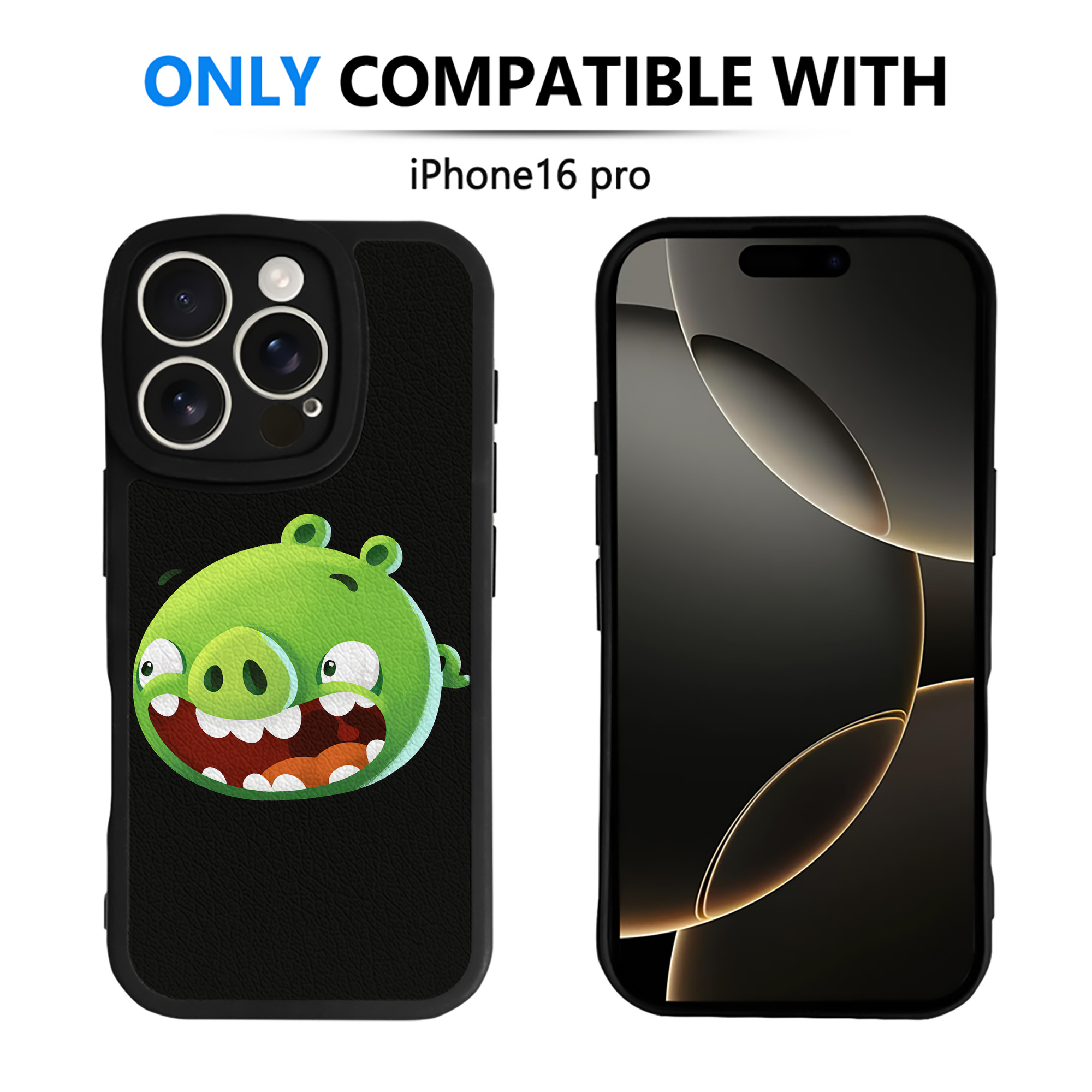 （画像用） Angry Birds アングリーバード 【iPhone 16シリーズ対応】シリコンスマホケース（レザー調） 材質：シリコン